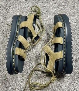 Dr. Martens NARTILLA Damen-Gladiator-Sandalen gewalktes Nubukleder Größe 8 hellbraun brandneu - Bild 1 von 7