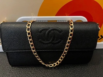 Chanel Black Caviar Long Flap Wallet – Authenticity w/ Hologram – WOC - image 1 of 4