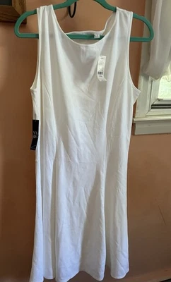 New York & Co. White Sleeveless Cotton Dress - Size XL - NWT -SAME DAY SHIPPING! - Image 1 of 4