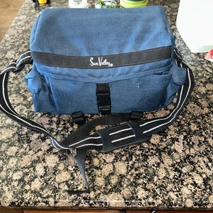 Sun Valley Camera Bag Vintage Retro Blue W/ Shoulder Straps DSLR 14 x 9 X 8 - Picture 1 of 7