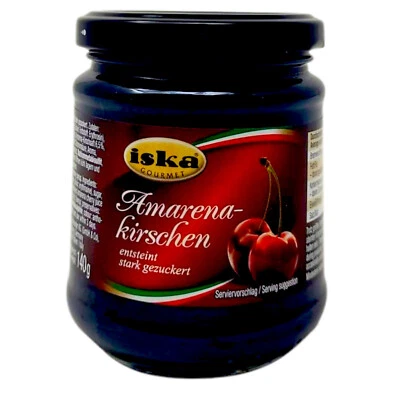 iska gourmet amarena cherries 240 g glass pitted strongly sugared (37.46 EUR/kg) - Image 1 of 3