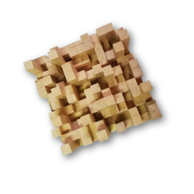 DIY Acoustic Wood Sound Diffuser Skyline Recording Studio Treatment Panel 18x18 - Image 1 of 4