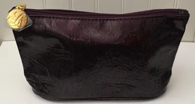 Nuevo Bolso de Maquillaje Cosmético de Cuero ESTEE LAUDER PÚRPURA PROFUNDO FAUX Bonito Foto 1 de 4