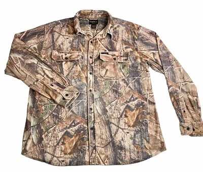 EUC Mens Cabelas Guide Series 100% Polyester Camo Buttondown. Med Wgt Free Ship - Image 1 of 4