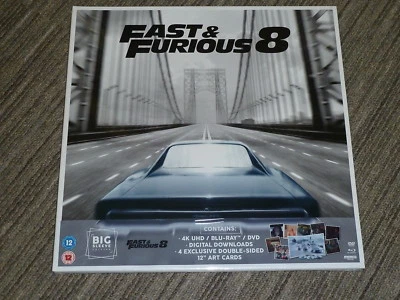 FAST & FURIOUS 8 BIG SLEEVE 12" EDITION 4K UHD BLURAY MOVIE NEW & SEALED Art DVD - Image 1 of 2