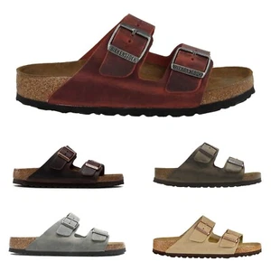 Birkenstock Unisex Sandals Arizona BS Casual Buckles Straps Slides Oiled Nubuck - Picture 1 of 5