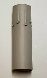 3" BLATTSILBER PAPPE KERZENABDECKUNG KRONLEUCHTER KERZENLEUCHTER SOCKEL 1978KJB - Bild 1 von 4