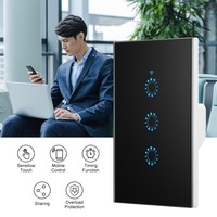Smart Light Switch Home WiFi Touch Wall Panel For Alexa Google APP 1/2/3 Gang 