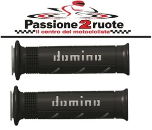Domino XM2 Knobs Black Grey Motorcycle Guzzi Stelvio Nevada V7 Sport 1200 Mgs-01 - Picture 1 of 1