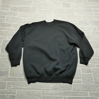 Sudadera vintage en blanco Fruit of the Loom para mujer 2XL negra polar hecha en EE. UU. Foto 1 de 4