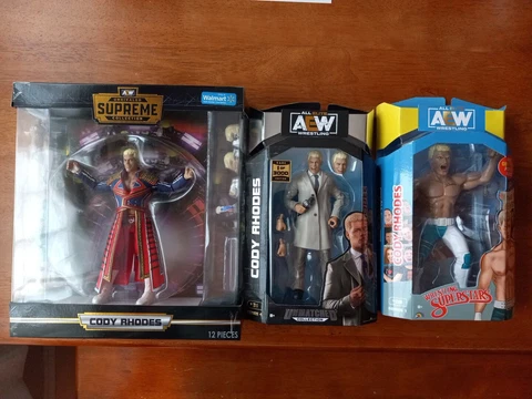 AEW Cody Rhodes LOT (3) CHASE Unrivaled Supreme Collection Walmart Exclusive Cover