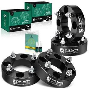 4Pcs 4x110 to 4x110 ATV Wheel Spacers M10x1.25 74mm 1.5" for Yamaha Honda Black - Bild 1 von 10