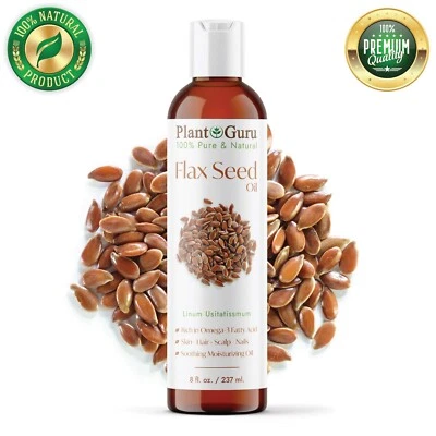 Aceite de linaza 8 oz. Líquido de linaza de semilla de lino 100 % puro prensado en frío sin refinar Foto 1 de 4