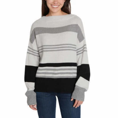 LUCKY BRAND WOMEN'S COLORBLOCK LONG SLEEVE SWEATER( GREY MULTI, LARGE)NWT - Image 1 of 2