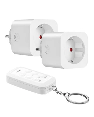 DEWENWILS DEWENWIL Funksteckdosen mit Fernbedienung,Programmierbar Funksteckdosen-Set,Weiß