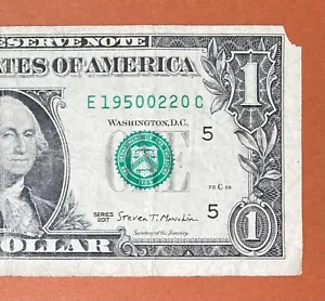 1950 February 20 ( E 19500220 C ) Birthday Note $1 One Dollar Bill - Picture 1 of 3