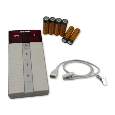 Ручной оксиметр Nonin 8500 SpO2 с новым датчиком зажима для языка ветеринара (восстановленный) - Изображение 1 из 2