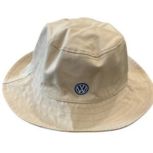 Volkswagen beige Fischerhut mit buntem Retro-Automuster Futter Wende Baumwolle - Bild 1 von 4