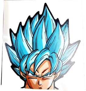 Blue Goku ULTRA ANIME 5" x 5" Vinyl Decal Sticker Car Truck Anime Comic - Picture 1 of 5