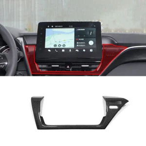 Carbon Fiber Central Console Air Outlet Vent Cover Trim For Toyota Camry 21-2022 - Picture 1 of 7