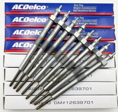New 8pcs 12639701 Glow Plugs Fit for LMM LML LBZ Silverado Sierra Duramax Foto 1 de 4