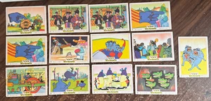 THIRTEEN - 13 ORIGINAL ANGLO CONFECTIONARY YELLOW SUBMARINE BEATLES CARDS 1968 - Picture 1 of 6