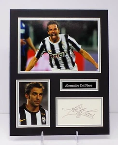 Exhibición de fotos RARA de la Juventus montada firmada por Alessandro Del PIERRO + certificado de autenticidad del distribuidor - Imagen 1 de 1