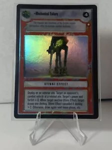 Star Wars CCG Mechanical Failure Foil LP Decipher 1998 SWCCG Unplayed - Picture 1 of 2