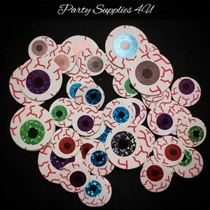 45pk Evil Eye Balls Foam Stickers/Halloween/Party/Bag/Eyeball/Monster/Pumpkin - Picture 1 of 2