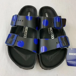 Birkenstock New w/ Box Arizona Polka Dots Blue Leather Exquisite Nar Select Size - Picture 1 of 5