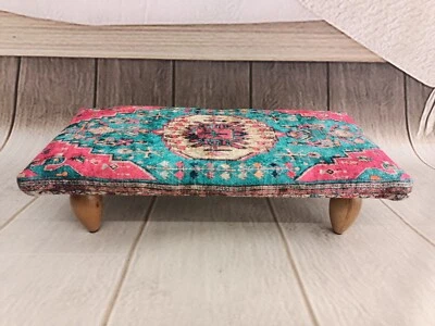 Upholstered footstool Helper stool Stepping stool Versatile furniture Blue - Image 1 of 4