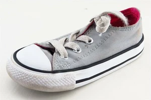 Converse All Star Gray Fabric Casual Shoes Toddler Girls Sz 7 - Picture 1 of 6