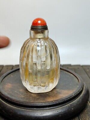 Collection Chinese Natural Old Crystal Carved Exquisite Snuff Bottle Rare Art • 149.99£