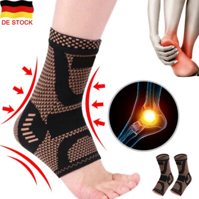Kupfer Knöchelbandage Fussgelenk Sprunggelenkbandage Schmerzlinderung Verband - Bild 1 von 4