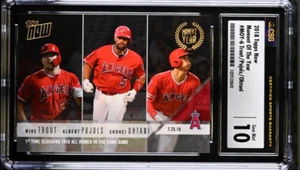 ⭐️ SHOHEI OHTANI TROUT PUJOLS 2018 Topps Now #MOY6 CSG 10 GEM MINT Graded RC 🔥 - Picture 1 of 3