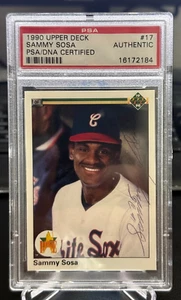 Sammy Sosa Signed 1990 Upper Deck Rookie Card PSA/DNA Autograph White Sox - Picture 1 of 2