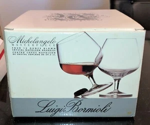4 LUIGI BORMIOLI MASTERPIECE 13oz CRYSTAL NAPOLEAN BRANDY/COGNAC SNIFTERS NIB - Picture 1 of 5