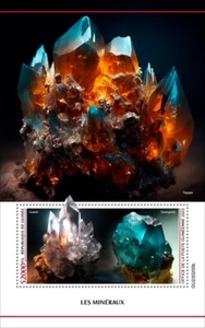 Minerals MNH Stamps 2023 Guinea S/S - Picture 1 of 1