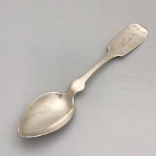 Antique 1855 KENTUCKY TIPT Coin Silver Spoon WOOD Mono by JOSEPH SEYMOUR