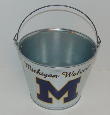 Michigan Woverines Metal Ice Bucket Official Licensed Collegiate UofM University Cover