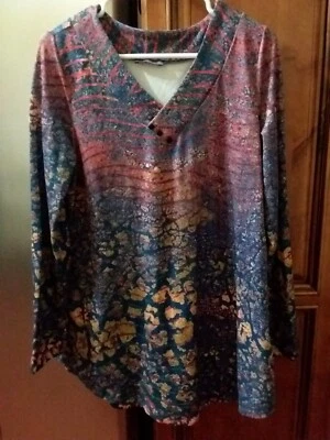 Женская разноцветная туника топ Azalea от Firmiana размер L  - Изображение 1 из 4