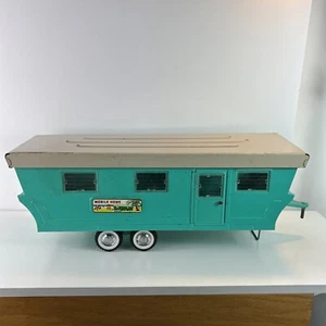 Vintage 1960’s Nylint #6600 Teal Pressed Steel Mobile Home Camper Trailer Only - Picture 1 of 23