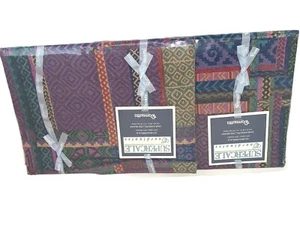 Vintage Wamsutta Supercale Coordinates Set of 2 King Pillow Shams Multi Purple - Picture 1 of 6