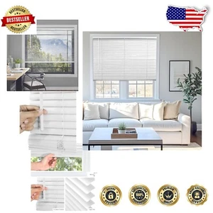 Versatile Light Filtering Blinds - Cordless Vinyl 42.5" W x 72" H for Any Room - Picture 1 of 11