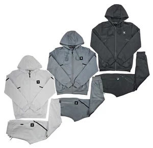 Time Is Money Men's Designer Hooded Tracksuit Set | Urban Tech Streetwear Style - Picture 1 of 21