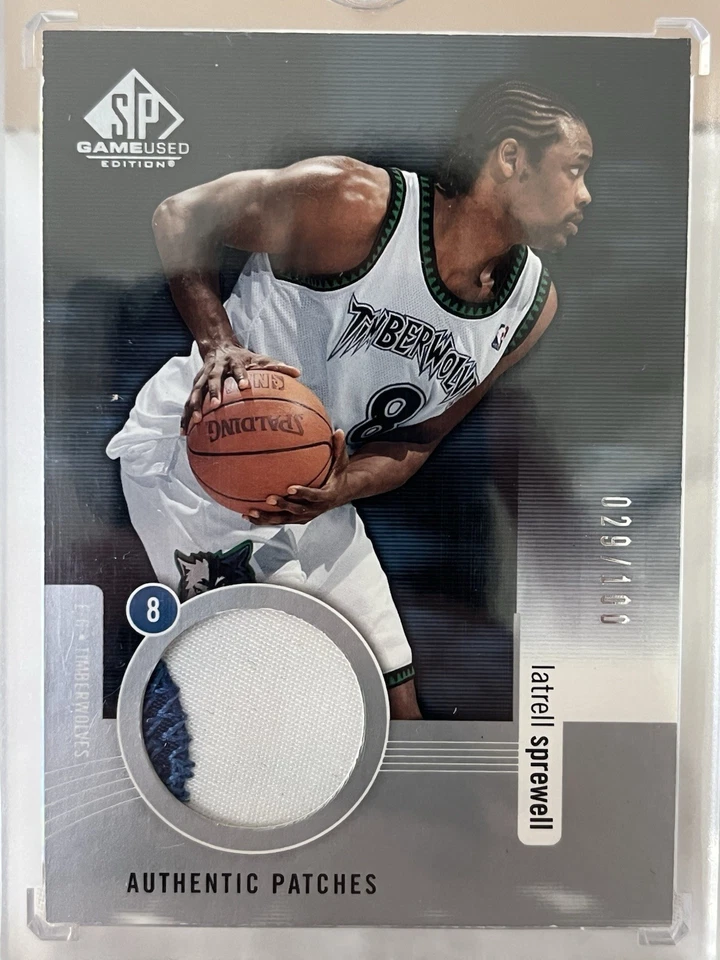 2004-05 Upper Deck SP Game Used Patch Latrell Sprewell 029/100 - Image 1 of 2