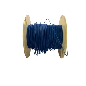 Blue Electrical Hook Up Wire Spool 24 AWG Solid Core Electronics Projects Repair - Picture 1 of 2