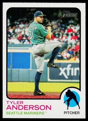 2022 Topps Heritage #369 Tyler Anderson Seattle Mariners - Image 1 of 2