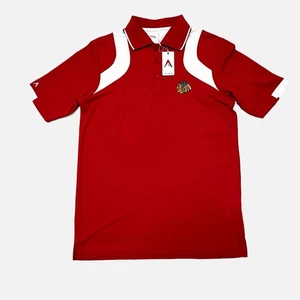 Antigua Chicago Blackhawks rotes Poloshirt Größe Small neu mit Etikett - Bild 1 von 6