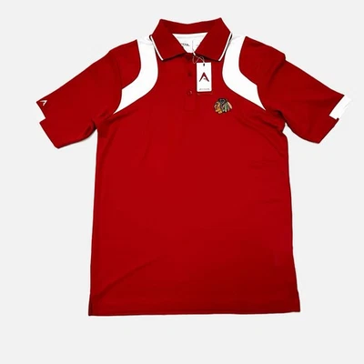 Camisa Polo Antigua Chicago Blackhawks Roja Talla Pequeña Nueva con Etiquetas Foto 1 de 4